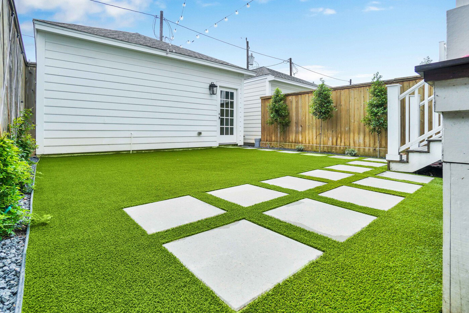 artificial grass in backyard - Orion Turf and Landscape