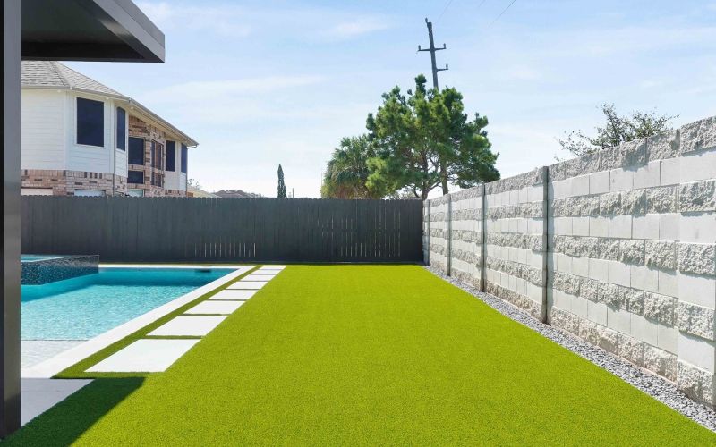 artificial grass in backyard - Orion Turf and Landscape